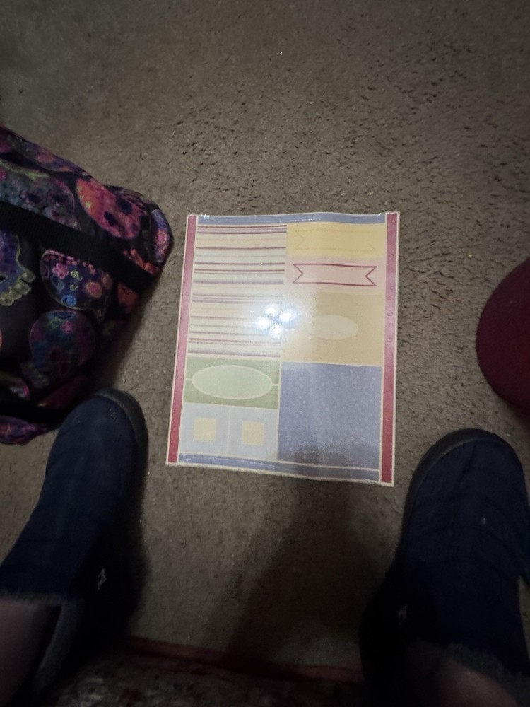 Scrap Book Printed. One 10 By 12 Sheet Of 138 Die-Cut Sticker shapes 2 Designs