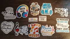 Music Love – Cute – Stickers – 10 PCs – 5 styles available! See Description