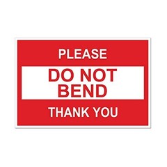 1200 Count Do Not Bend Sticker Labels – 3×2 Inch Rectangle Shipping & Handling W