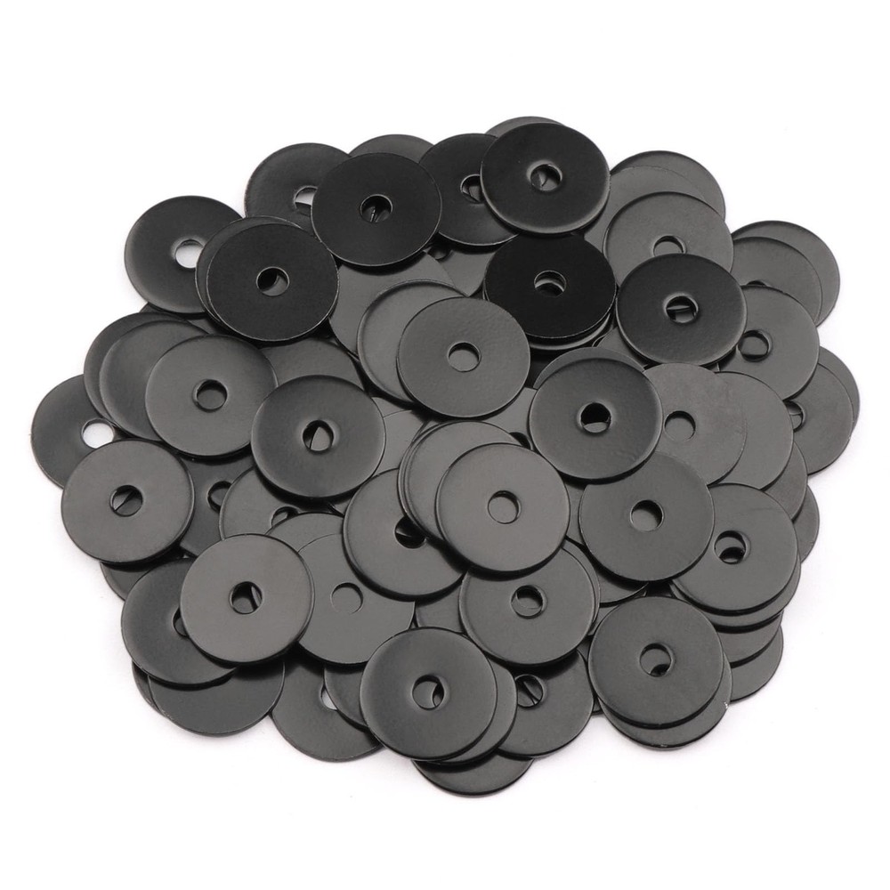 100PCS #8 x 3/4″ Black Fender Washers, 18-8(304) Stainless Steel Flat Fender …