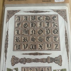 Vtg Paper Reflections Stickers Heritage Letters Numbers Block Typeface Victorian
