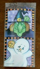 Vintage Gibson Greetings Stick-R-Treats stickers, NIP, Witch and ghost