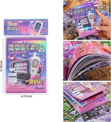 Girl’s Japanese Retro Sticker Book, Y2K Theme – 800+ Cute Old Showa Style Old…