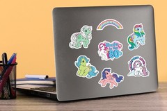 MY LITTLE PONY RETRO CLASSIC VARIETY DIE CUT VINYL 50 CT STICKER PACK