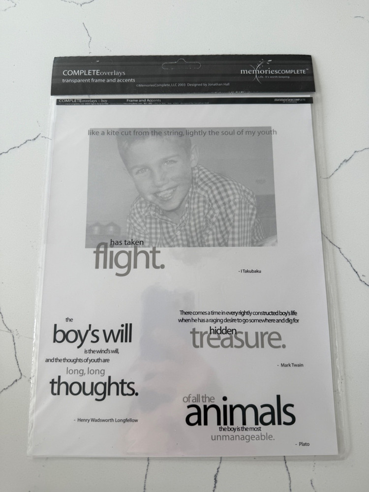 Memories Complete Transparent Frame/Accents Overlays Boy’s Will Has Taken Flight