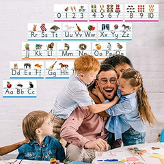 Alphabet & Number Bulletin Board Set – Manuscript ABC 0-10 Wall Decor, Pre-K/Kin