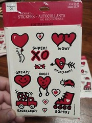 2 Vintage Hallmark Stickers 1990s Made In The USA Hearts Valentine 8 Sheets Per