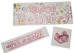 NRN DESIGNS Die-Cut Cardstock Stickers – Baby Girl – 3 sheet