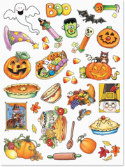 Mary Engelbreit Year-Round Holidays Sticker Variety Pack – 6 Sheets, 202 Assorte