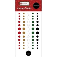 Crafts Enamel Dots CB A Wonderful Christmas Red Gold White Green Black