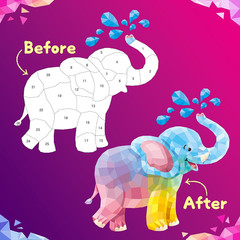 3-Pack Sticker by Number Books for Kids Ages 4-8, 30 Pictures, Paint with Sticke