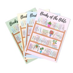 8pcs Books of The Bible Tracker Stickers, 5x7in God Multicolored