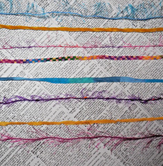 Fiber Art Yarn Journal Scrapbook Mixed Media Gift Wrap 24 Yds «Hippie Boho»