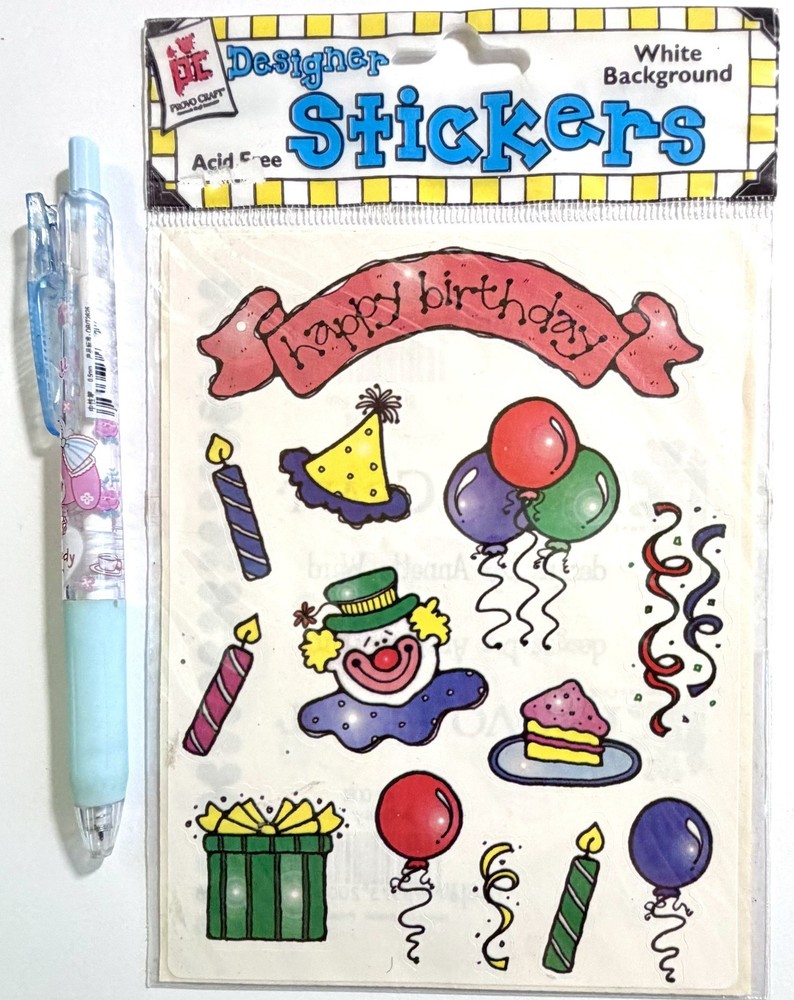 Happy Birthday Provo Craft Stickers Scrapbooking Card Journal Planner