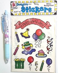 Happy Birthday Provo Craft Stickers Scrapbooking Card Journal Planner