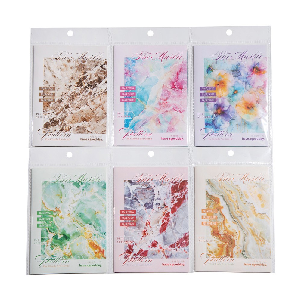 Flowers Marble Background Stickers Journal Planner Scrapbook Crafts Wall Collage