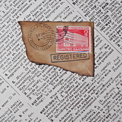 Handmade Embellishments Postal Theme Mail Art Junk Journal Ephemera Papercrafts
