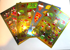 Assorted Foil Colorful Stickers Standard Glossy 4 Sheets by American Greeting