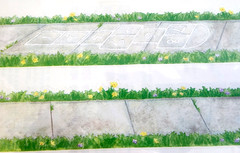 Vintage Sandylion Horizons Sidewalk Hopscotch Border Stickers 2002 Scrapbook