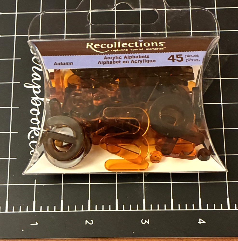 Recollections AUTUMN ACRYLIC ALPHBETS, HALLOWEEN GLITTER or EPHEMERA FRAMES