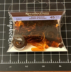 Recollections AUTUMN ACRYLIC ALPHBETS, HALLOWEEN GLITTER or EPHEMERA FRAMES