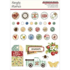 Decorative Brads SS Simple Vintage Berry Fields Sweet Truck Bee Butterflies Grow