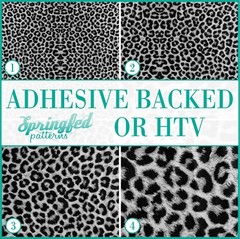 LEOPARD PRINT Spots Pattern #1 Grey & Black Adhesive Vinyl or HTV Heat Transfer