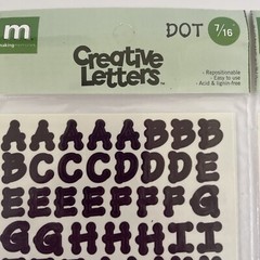 Lot of 2 Making Memories 7/16” Dot Deep Plum Creative Letters Alphabet Stickers