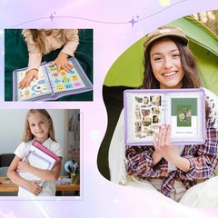 Sticker Storage Organizer – Stylish A5 Binder with 70 Pocket Design in Purple