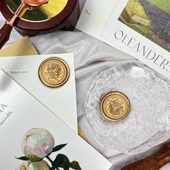 100 Wax Seal Stickers Rose Style Self Adhesive Bronze Envelope Seals for
