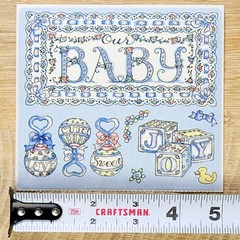 Frances Meyer Baby Stickers – Rare Vintage Baby Shower Sticker Sheet – Crafts