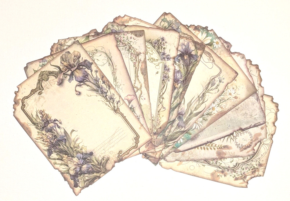 30 Sheets Retro Vintage Floral Scrapbook Paper 4.5″x5.5″ Junk Journal Crafting