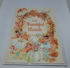 Thanksgiving Autumn Pumpkin Apple Stickers Table Cards and Greeting Card Set