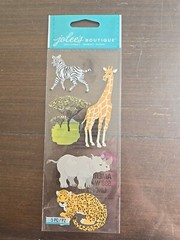 Jolee’s Boutique SAFARI ANIMALS Scrapbooking Stickers