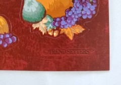 Vintage Trend Setters Fall Autumn themed sticker sheet, unused
