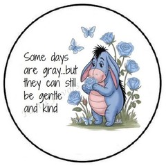 SOME DAYS ARE GRAY BUT THEY CAN BE GENTLE & KIND ENVELOPE SEALS LABELS STICKERS