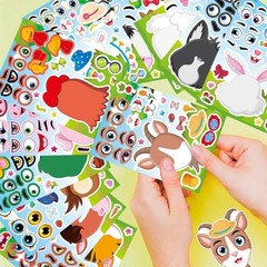 48 Animal Face Sticker Sheets for Kids – Fun Craft Party Favors & Gifts
