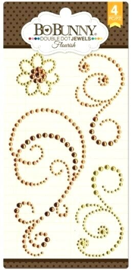 Swirl Swirls Flourishes Citrus Flourish Crystal Bling Jewels BoBunny Stickers