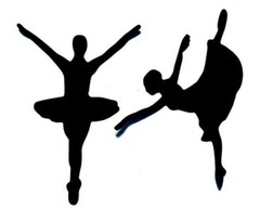 11 BALLET DANCER /DANCERS SILHOUETTE DIE CUT/ CUTS MEN & WOMAN DANCING, CLIPART