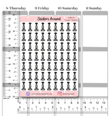 Vacuum Cleaner Icon Planner Stickers, Chores Icon Stickers, Calendar & Journal