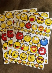 Smiley Face Stickers Teacher Rewards Party Favors 655 Mixed Lot Yellow Fun
