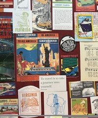 Travel Vacation Themed Bundle 96 Pieces, USA States Road Trip Kit Cutouts Cards