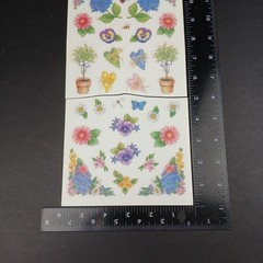 Vintage MAMBI Floral Stickers 1999 Textured Flowers 12×6