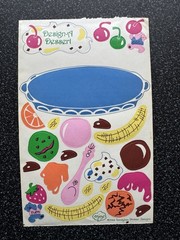 Vintage Sandylion Maxi Activity Sticker Sheet 80s Design A Dessert