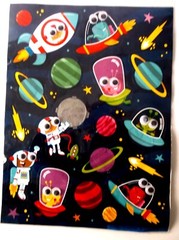 Set Of 2 Jot Google Eye 25 PC Aliens & Space Men Stickers Total 50 stickers