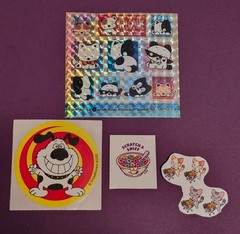 Vintage sticker lot bundle scratch and sniff prismatic smilemakers dog cat