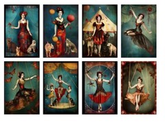 Circus Tags Junk Journals Scrapbook USA Seller