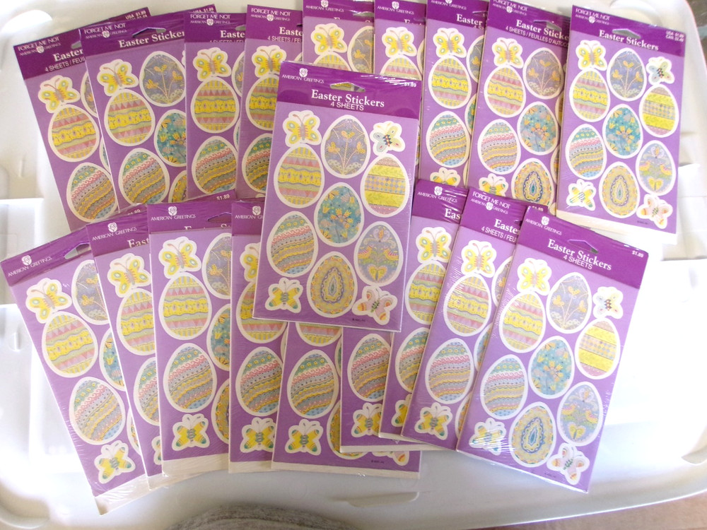 American Greetings forget me not Easter stickers lot of 19