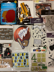 School, Sports, & Music Scrapbook Crafting Kit – Paper, Die Cuts, Stickers