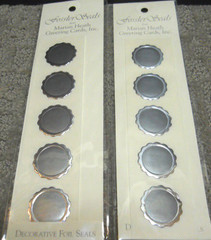 Fossler Seals Silver Circles For Gift Wrap Tags Place Cards Envelopes 2 Pks. New